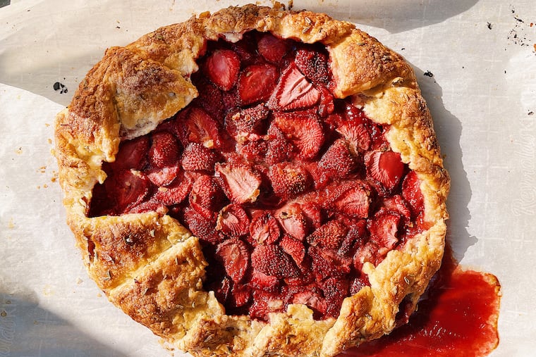 A strawberry and preserved lemon galette