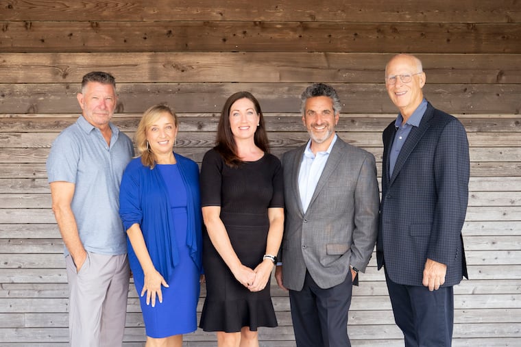 A team led by former Sallie Mae senior executives has set up GradBridge and raised $20 million to begin lending to college and grad school families. From left are Dan Hill, adviser; Lisa Kaplan, chief operations officer; Jen O'Donald, chief executive; Brian Carp, chief financial officer; Paul Thome, adviser.