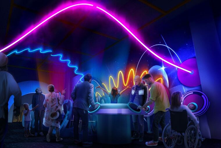 A rendering of the "Wondrous Space" exhibit that will debut at The Franklin Institute in Philadelphia, Pa. on Nov. 4, 2023.