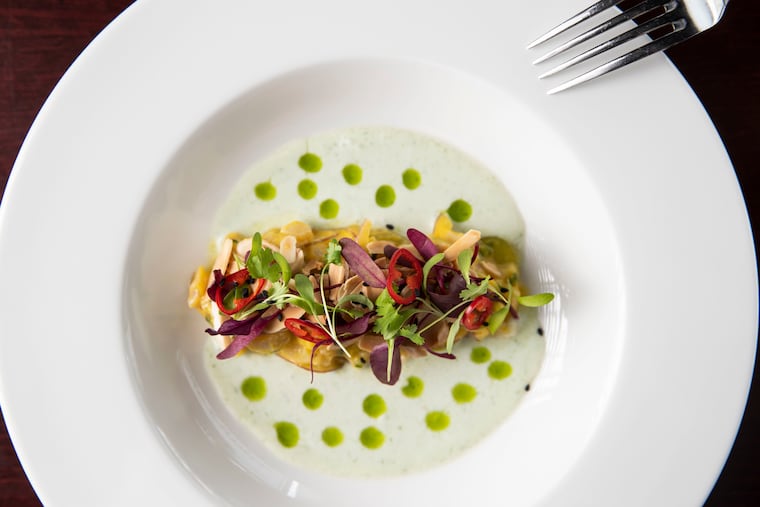 Striped bass ceviche at The Choice in Bryn Mawr. The Euro fusion restaurant owned by two Ukrainian families.