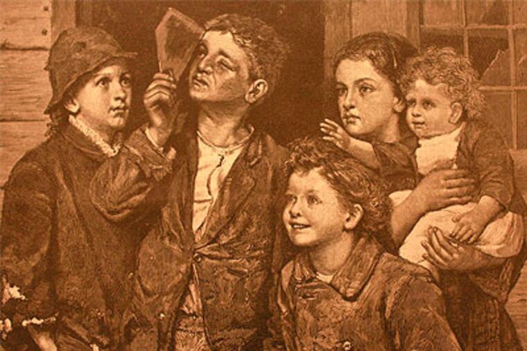 At the American Philosophical Society Museum, the cover of Harpers Weekly shows children observing a transit of Venus in 1882. The rare eclipse of Venus is coming around again on June 5, 2012. ( DAVID SWANSON / Staff Photographer )