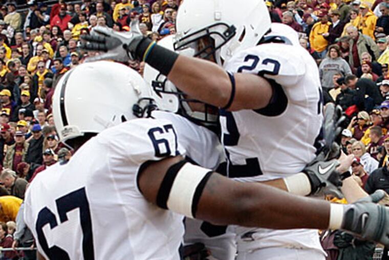 Penn State's rushing attack, centered around Evan Royster, has struggled this year. (Paul Battaglia/AP)