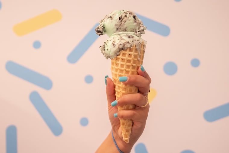 Grasshopper Ice Cream at Stella's Ice Cream, in Philadelphia, June 29, 2026.