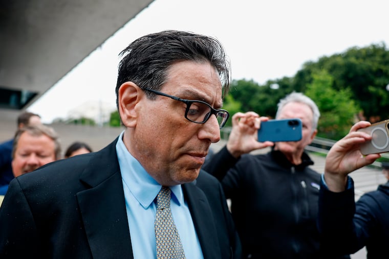 Erik Fleming departs federal court in Los Angeles on Wednesday after being sentenced in connection with the ketamine overdose death of actor Matthew Perry.
