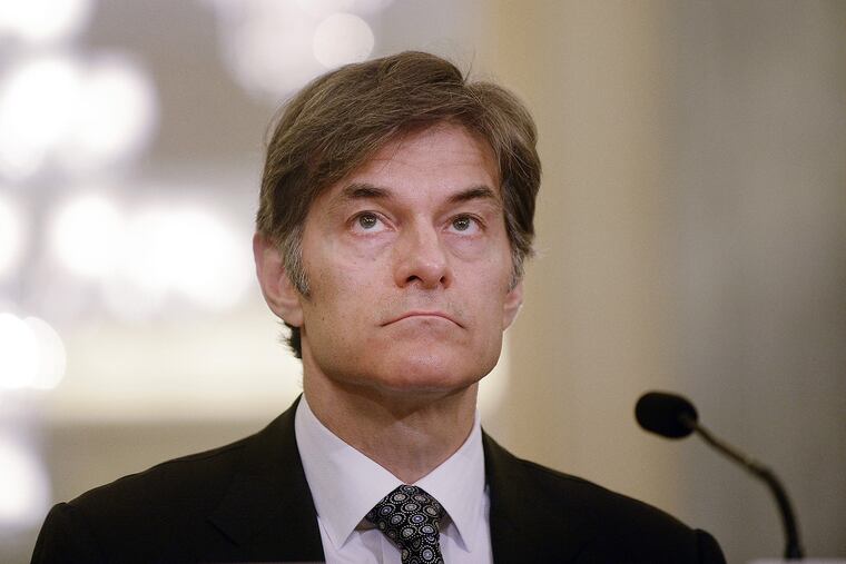 Mehmet Oz, or Dr. Oz, speaks before a congressional committee in 2014.