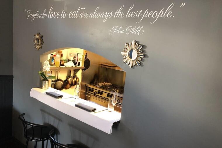 Chef’s table at At the Table in Wayne.