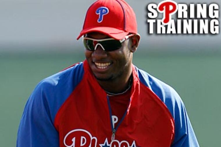 "When he hits the ball on the nose," Charlie Manuel said of Domonic Brown, "he moves it." (Yong Kim/Staff Photographer)