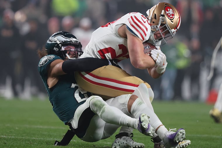 The Eagles will have to limit Christian McCaffrey and a dangerous 49ers offense.