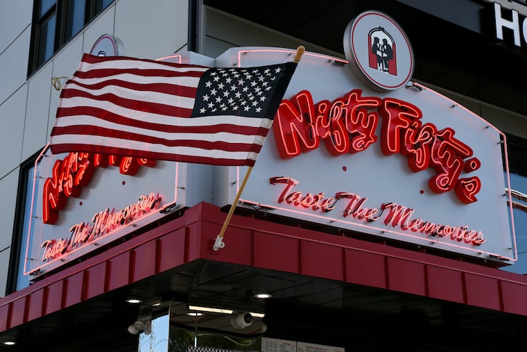 The Nifty Fifty's walk-up window at 10th and Oregon is open July 14, 2020. The old South Philadelphia location closed almost two decades ago.