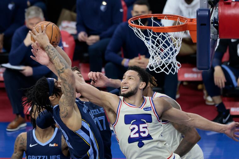 Ben Simmons (25) will miss his fifth straight game Monday night when the Sixers face the Oklahoma City Thunder.