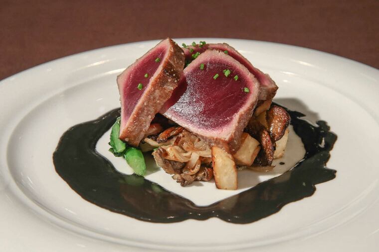 Tuna over black garlic at 26 North BYOB.