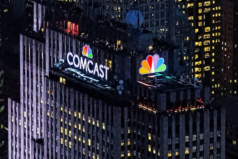 FILE photo shows NBCUniversal headquarters at 30 Rockefeller Plaza in New York City.
