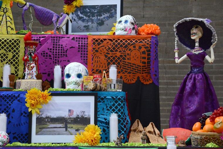 A Day of the Dead altar at Penn Museum's CultureFest in 2021.
