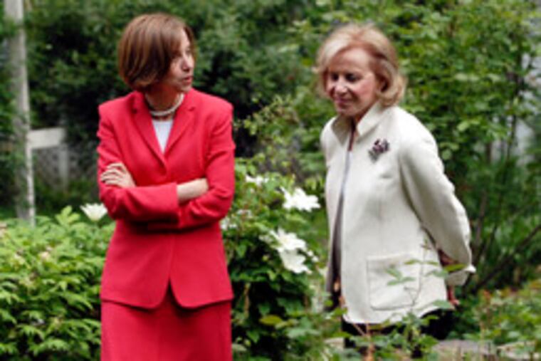 Alice Beck Dubow (left) shares a garden - and career - path with her mother, retired judge Phyllis Beck.