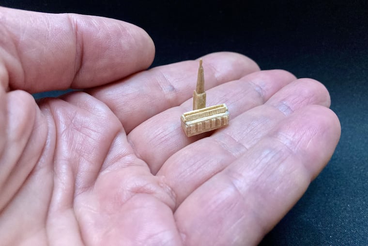 San Francisco artist Steven J. Backman has crafted a model of Independence Hall from a single toothpick in celebration of America's 250th birthday this summer.