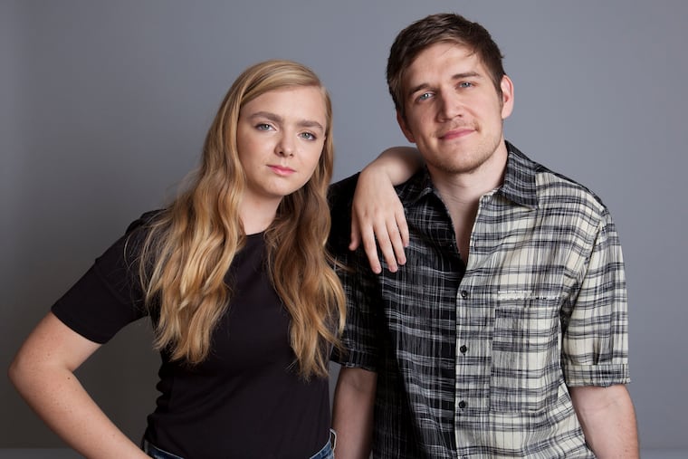 Elsie Fisher, left, and director Bo Burnham of 'Eighth Grade.'