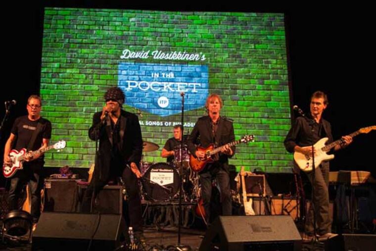 Cliff Hillis, Jeffrey Gaines, David Uosikkinen, Steve Butler and Greg Davis play Open My Eyes, a classic Todd Rundgren tune and one of David Uosikkinen's Essential Songs of Philadelphia. (Dallyn Pavey/Dish Public Relations)