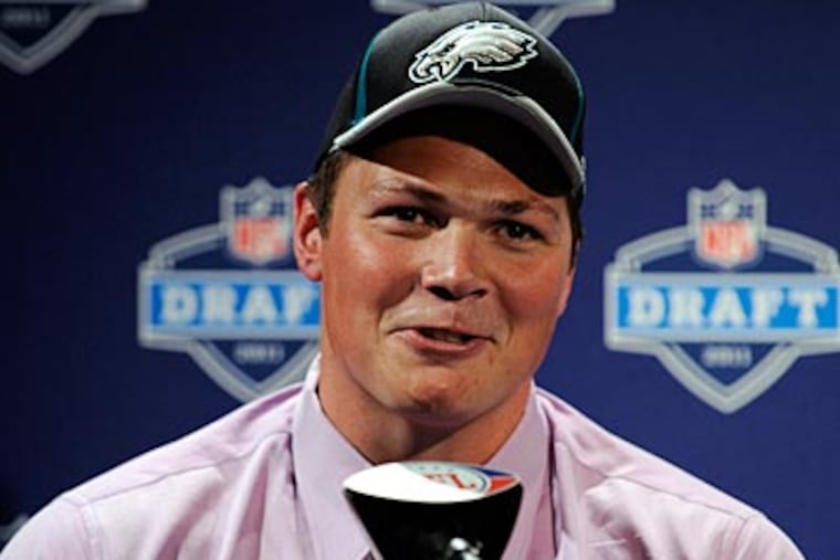 The Eagles chose Baylor guard Danny Watkins with the 23rd overall pick in the NFL draft. (Stephen Chernin/AP Photo)