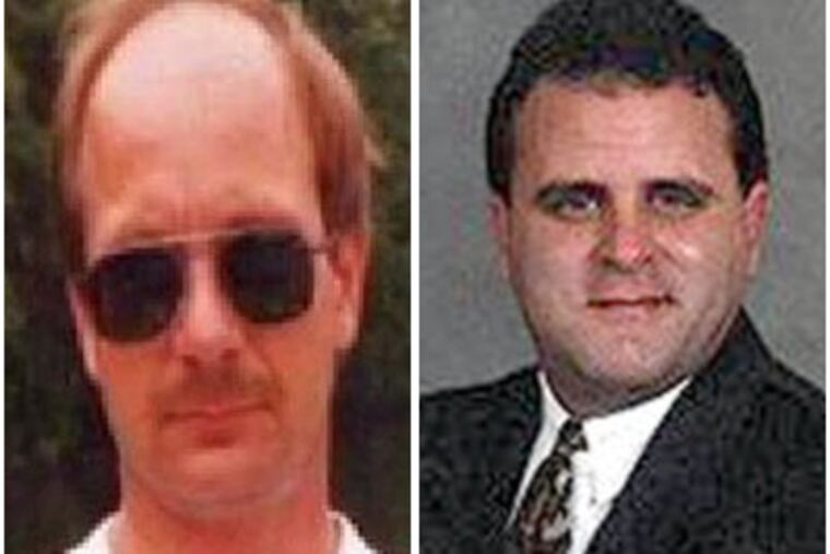 Lawyer David M. Manilla (right) was charged with manslaughter in the shooting death of Barry Groh of Quakertown. Groh was illegally deer hunting with a high-powered rifle at the time.