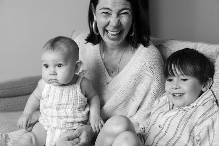 Jessica Anasti with her children, Poppy (left) and Paxton.