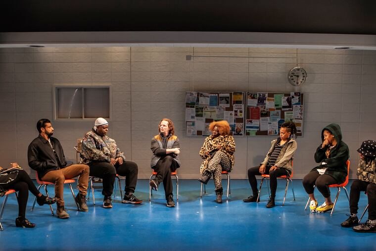 The cast of "Fabulation, or The Re-Education of Undine," through Jan. 16 at the Pershing Square Signature Center.