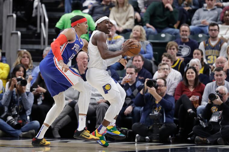 Tobias Harris (left) and the Sixers suffered their third consecutive loss on Tuesday.