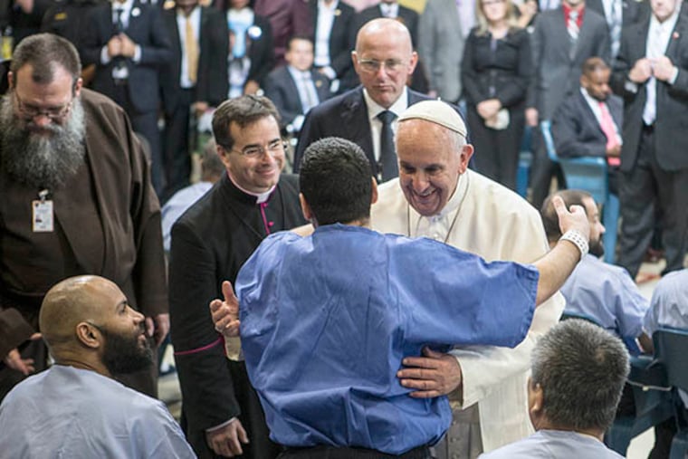 Pope Francis visited Curran Fromhold Correctional Facility on Sept. 27, 2015. ( CHARLES FOX / Staff Photographer )
