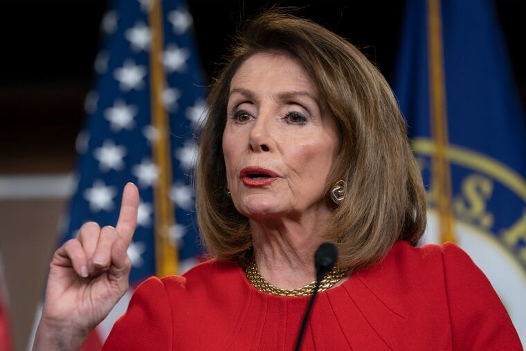 In this April 4, 2019 file photo, Speaker of the House Nancy Pelosi, D-Calif., talks during a news conference on Capitol Hill in Washington.