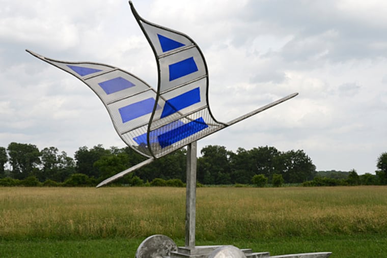 Winged Chariot by Judy Sutton Moore at the at Tyler's sculpture show in Bucks County. (Photo credit: Stefanie Miller)