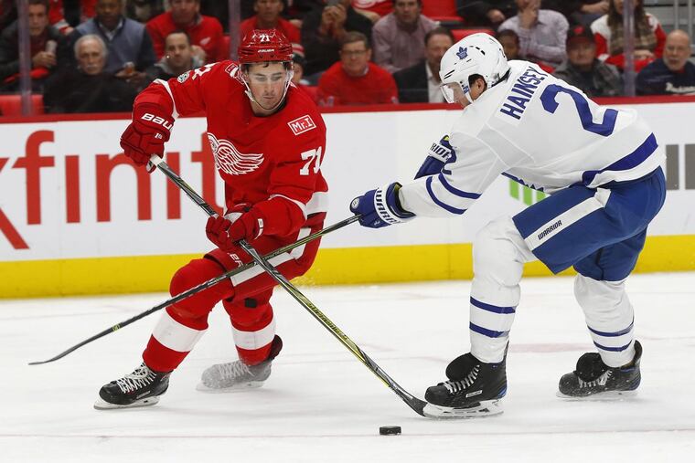 Dylan Larkin paces the Detroit Red Wings’ attack with five goals and 22 assists this season.