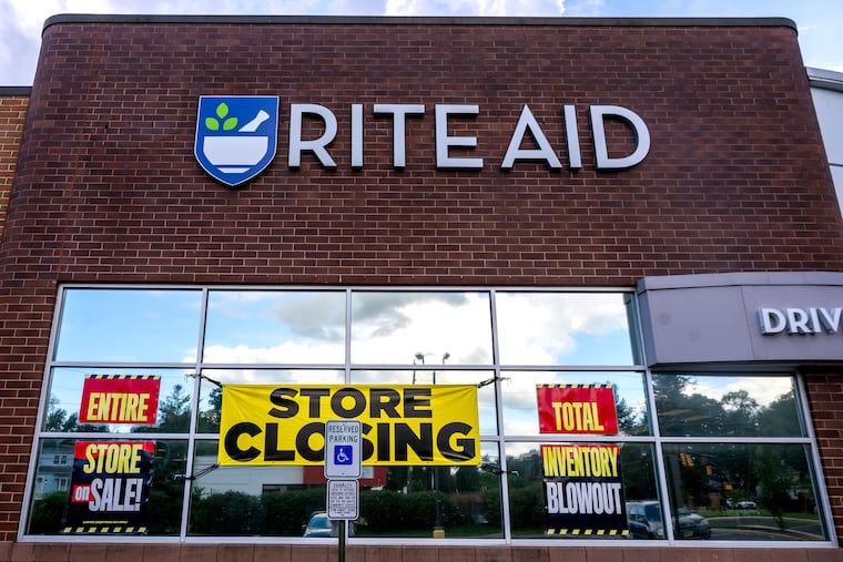 A Rite Aid store in Barrington, N.J., in July 2025 that was set to close.
