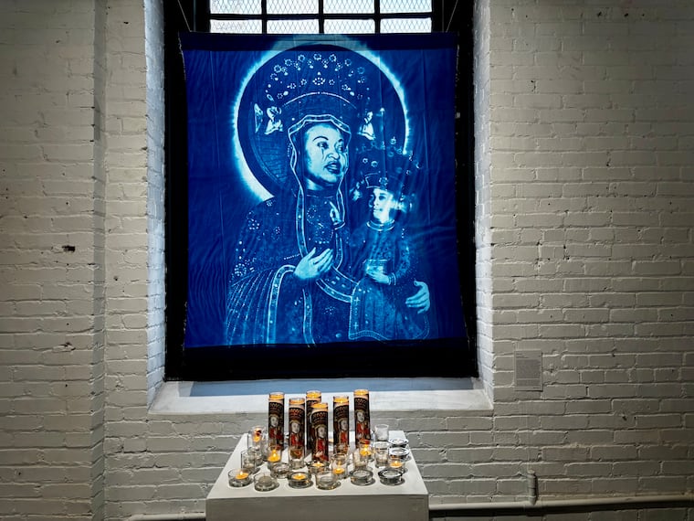 Yannick Lowery's "Till Evermore," at the "Brownin'" exhibition which runs through May 23 in Olde Kensington's InLiquid Gallery