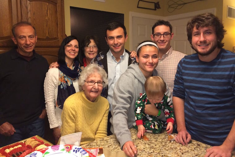 Mrs. Crane (front left), surrounded by family, liked charity work and was an altar guild at the Holy Trinity Lutheran Church in Hershey.