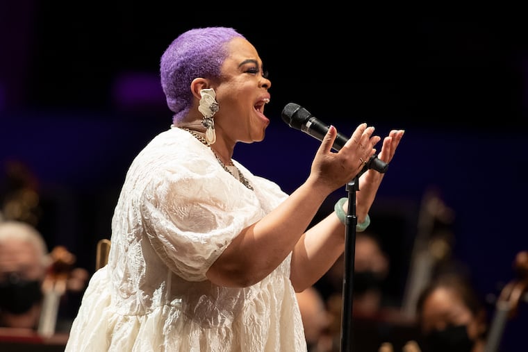 Laurin Talese performing Gray This Love with the Philadelphia Orchestra at the Mann Center in a concert for front-line workers on May 15, 2021. On Saturday night, Talese will debut 'Museum of Living Stories' at the Kimmel Center's Perelman Theater.