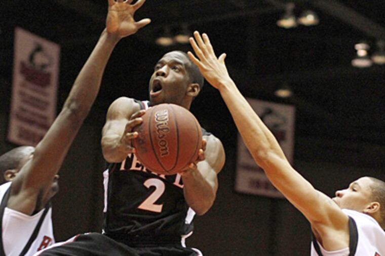 Temple's Ryan Brooks leads the Owls into today's showdown with top-ranked Kansas. (AP Photo/Jim Prisching)