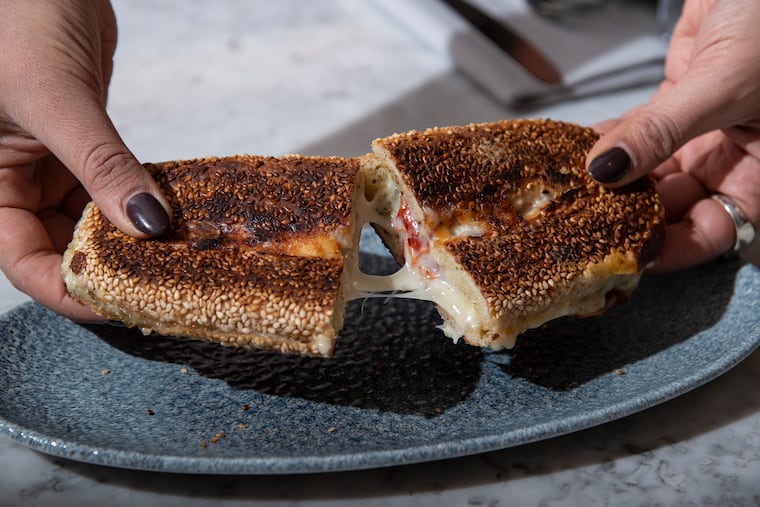 The Jerusalem grilled cheese dish is shown at the K'Far Restaurant in Philadelphia, Pa. Tuesday, November 12, 2019.