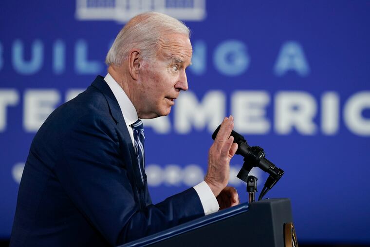 President Joe Biden, shown speaking at North Carolina Agricultural and Technical State University in Greensboro, N.C., last Thursday.