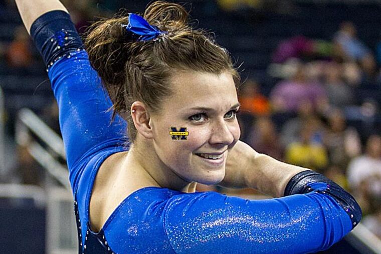 With practice and consistency, Joanna Sampson has the ability to win an all-around national title as a senior in 2014. (Photo via the University of Michigan)