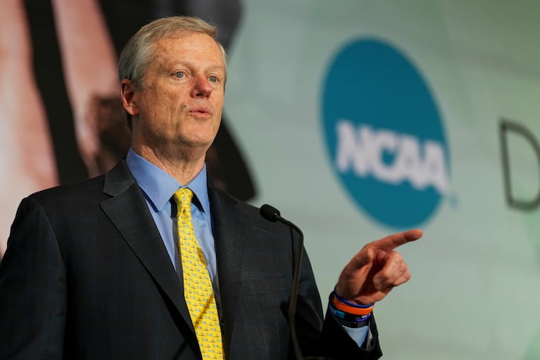 NCAA President Charlie Baker backed the Protect College Sports Act, saying "every sports league needs rules."
