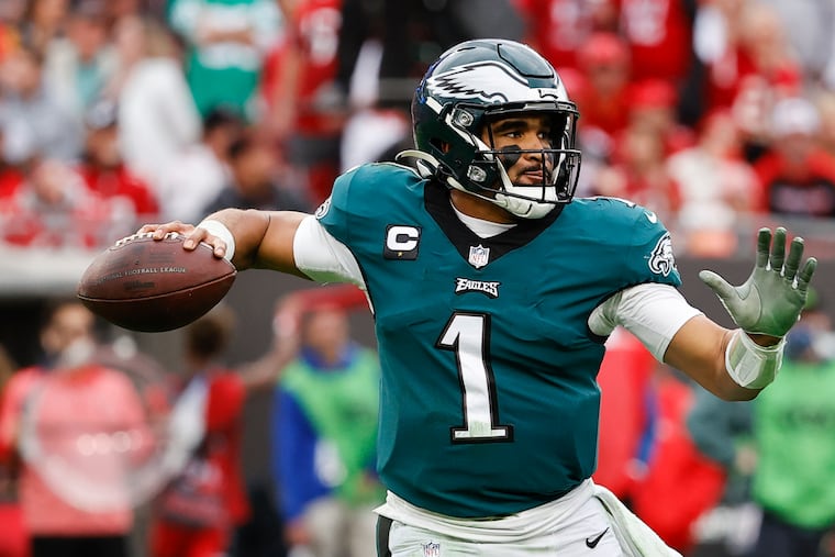 Eagles quarterback Jalen Hurts opens at 40-1 to win next year's NFL MVP Award.