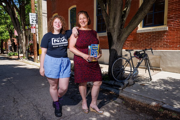 Philadelphia author Jennifer Weiner at her home in Queen Village, Monday, April 27, 2026. Going on the 25th anniversary of her book "Good In Bed," Weiner is seen here with her daughter Phoebe Bonin, 18.