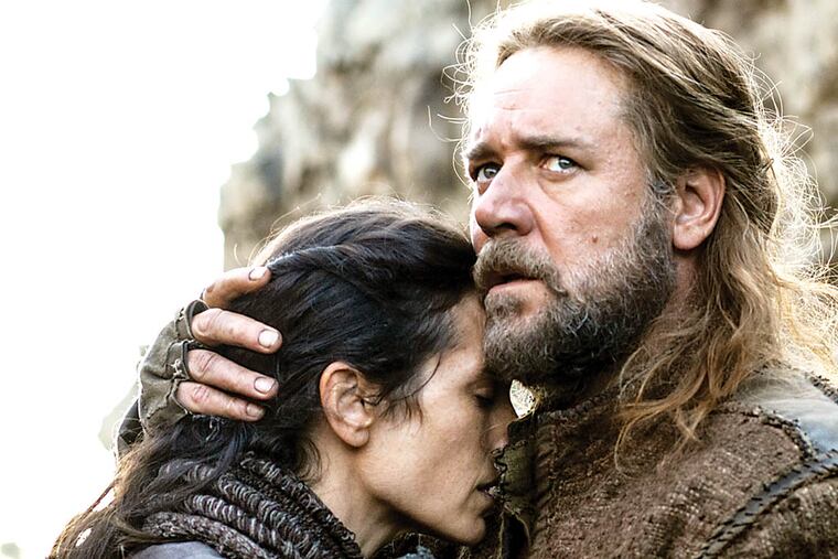 This image released by Paramount Pictures shows Jennifer Connelly, left, and Russell Crowe in a scene from "Noah." (AP Photo/Paramount Pictures, Niko Tavernise)