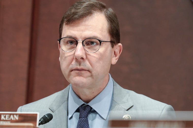 FILE - Rep. Tom Kean, R-N.J., listens during a Subcommittee of the House Foreign Affairs about Belarus on Capitol Hill, Dec. 5, 2023, in Washington.