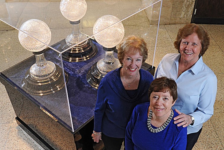 Former Immaculata College basketball players Denise Conway Crawford, Sue Forsyth O'Grady and Betty Ann Hoffman. (Clem Murray/Staff Photographer)