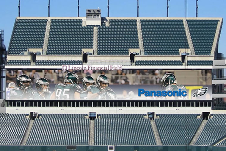 Panasonic Eco Solutions North America has been selected by the Philadelphia Eagles to lead an important part of Lincoln Financial Field’s revitalization by spearheading a comprehensive LED display solution throughout the facility. Highlighted by two end zone video boards totaling over 9,400 square feet, Panasonic will install a number of video displays in and around the stadium in time for the upcoming 2014 NFL season.
