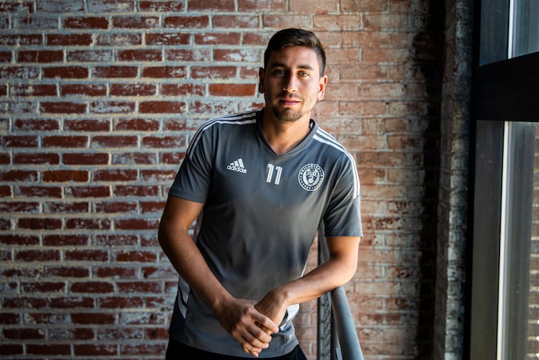 Union captain Alejandro Bedoya at the team's practice facility.