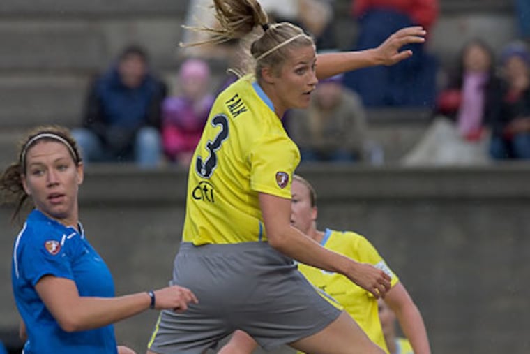 Allison Falk scored the Independence's first ever goal. (Andrew Katsampes/Boston Breakers)
