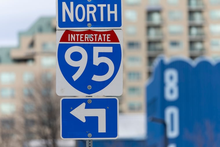 I-95 signage in Philadelphia