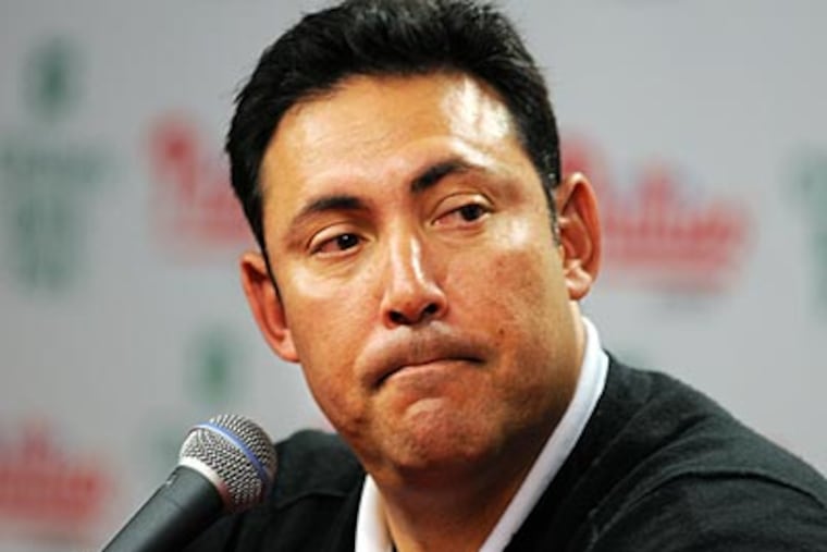 Phillies GM Ruben Amaro Jr. has warned not to expect significant moves in the off-season for the Phillies. (Sarah J. Glover/Staff Photographer)