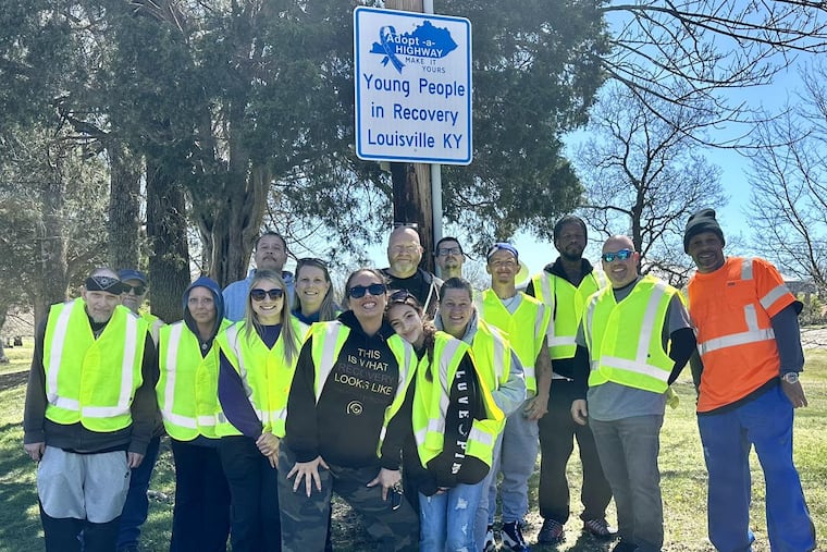 Young People in Recovery is a national nonprofit focused on addiction recovery. Six of its Kentucky chapters have been affected by federal funding cuts, leading them to curtail community events including cleanup days, in which chapter members gather used syringes off the street, pass out the overdose reversal medication naloxone, and talk to people using drugs about the possibility of recovery. (Billy O’Bryan/KFF)